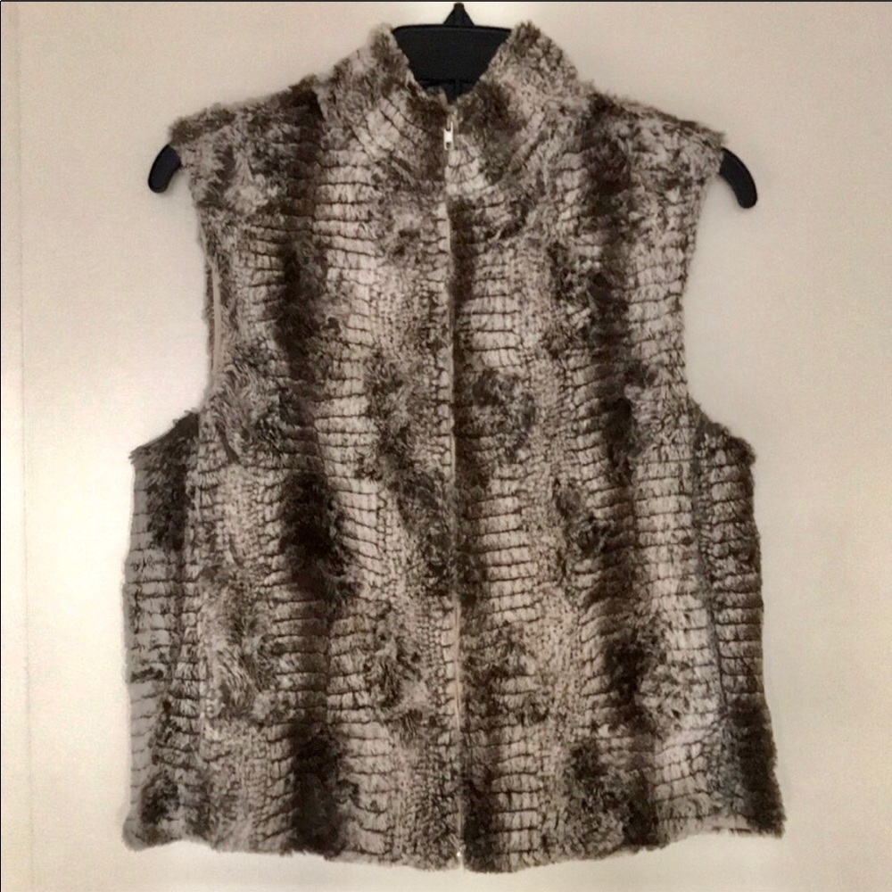 Saks Fifth Avenue 5/48 Faux Fur Vest